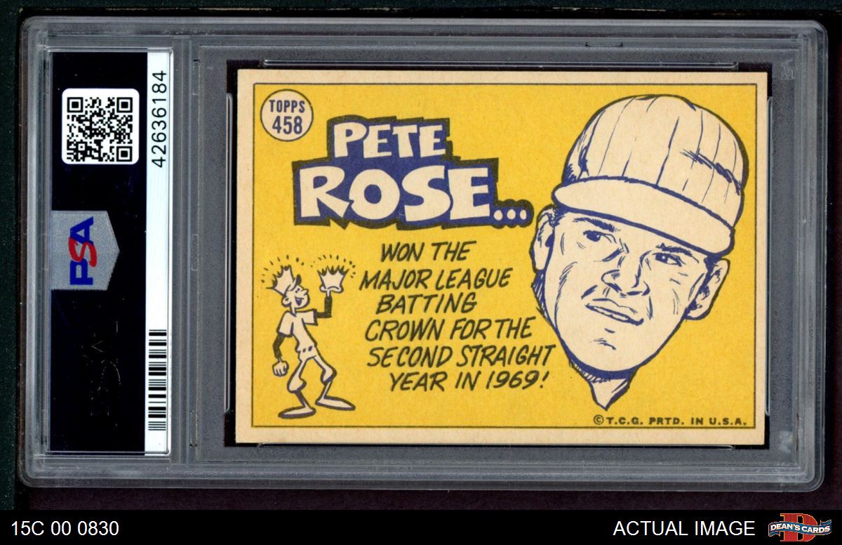 1970 Topps / N.L. All Star - Pete Rose #458 (Outfield) - A…