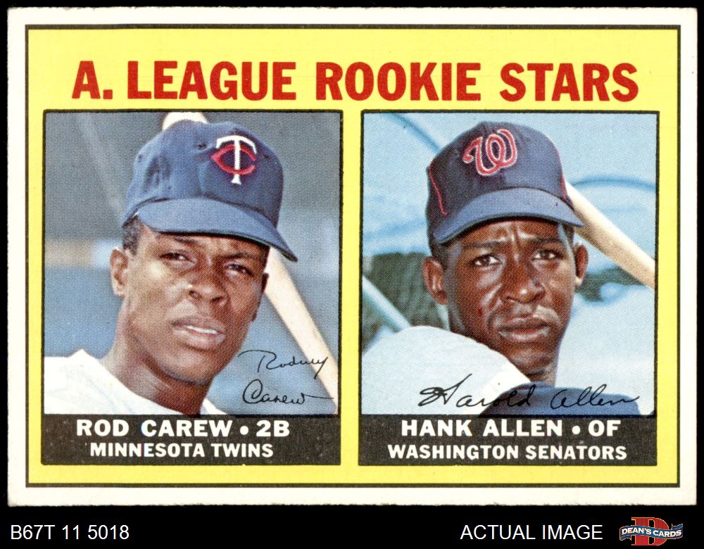 #569 Rod Carew/Hank Allen Rookie Stars - 1967 Topps Baseball