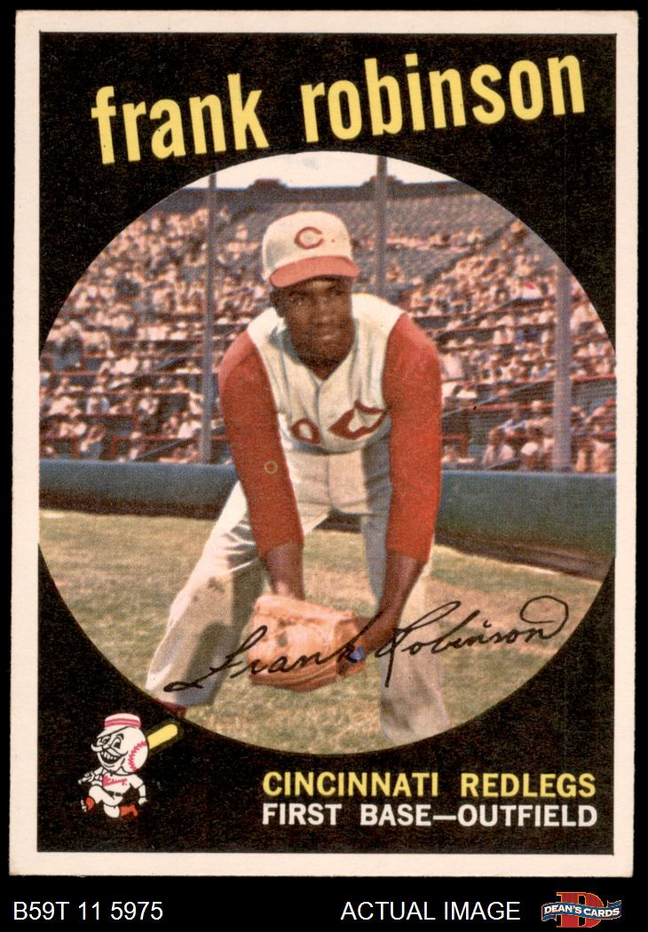 1959 Topps Baseball Card # 435 Frank Robinson (HOF) - Cincinnati Reds  (VG/EX)