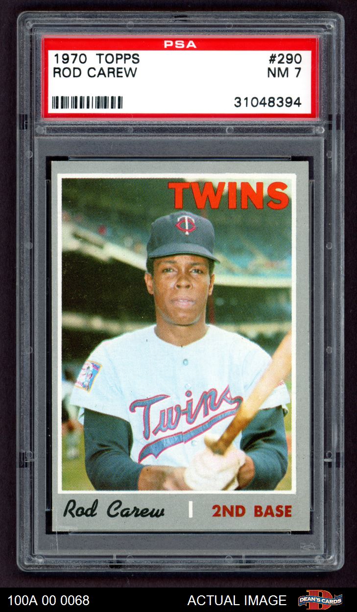 Rod Carew Autographed 1970 Topps Card #290 Minnesota Twins Auto Grade Gem  Mint 10 (Miscut) Beckett BAS #12510815