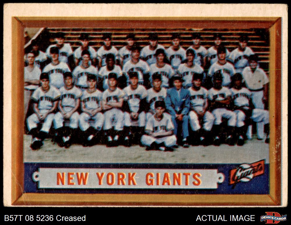 1958 Topps Football Card #61: New York Giants Team