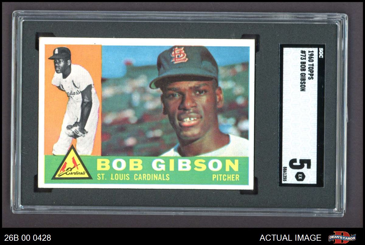 1967 Topps #210 Bob Gibson Cardinals HALL-OF-FAME AUTHENTIC B67T 12 3057