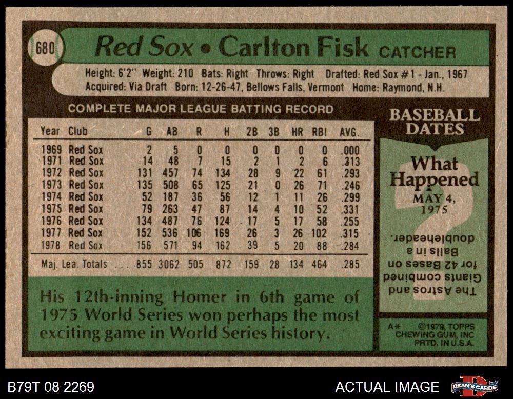 1979 Topps #575 Luis Tiant Baseball Card - Boston Red Sox