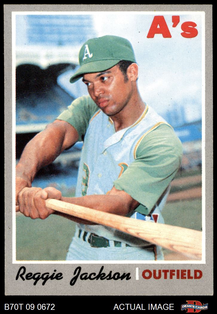 1970 Topps #140 Reggie Jackson Oakland A's Baseball Card EX ap cres rs