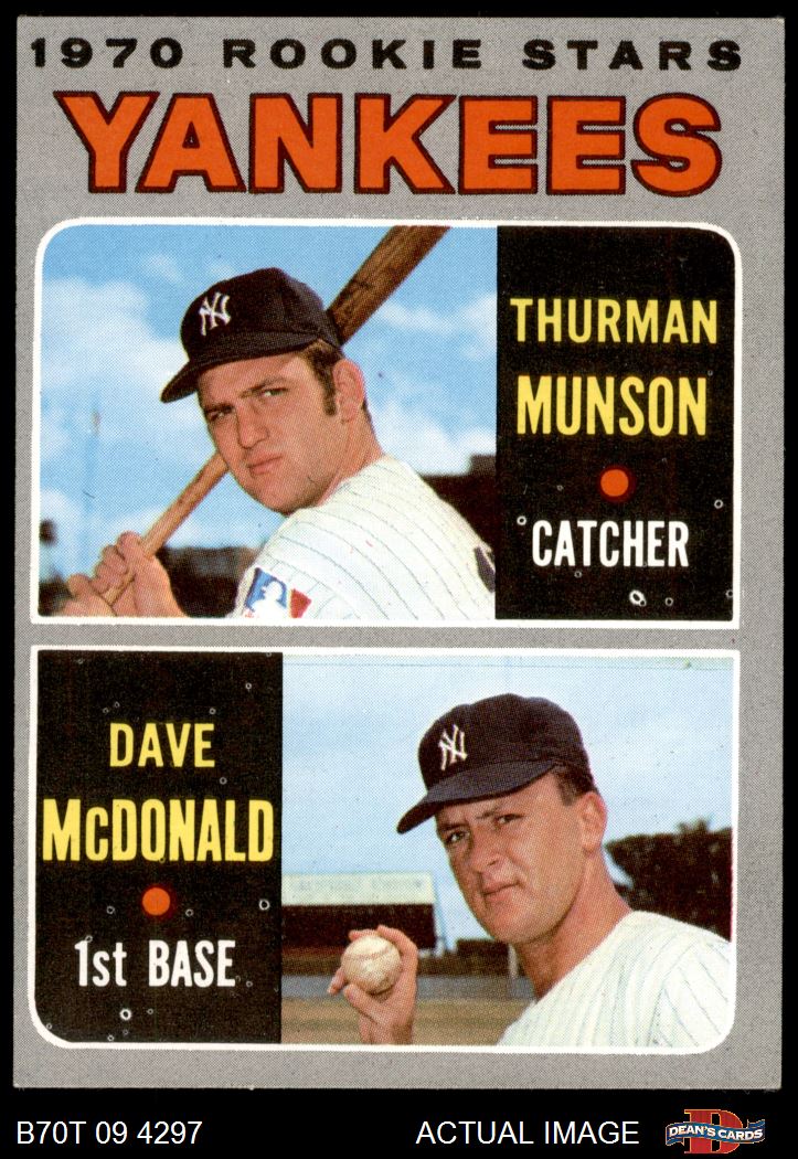 1970 Topps Thurman Munson #189 Rookie Baseball Card Yankees EX PF1