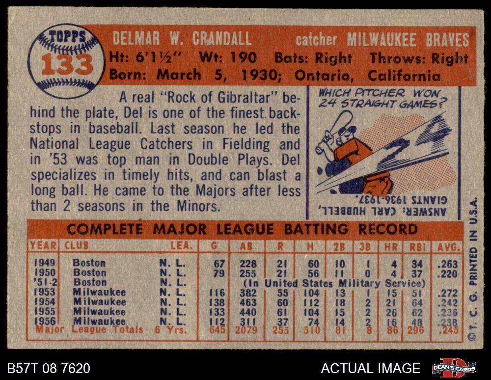 1957 Topps # 1957 Topps Milwaukee Braves Team Set