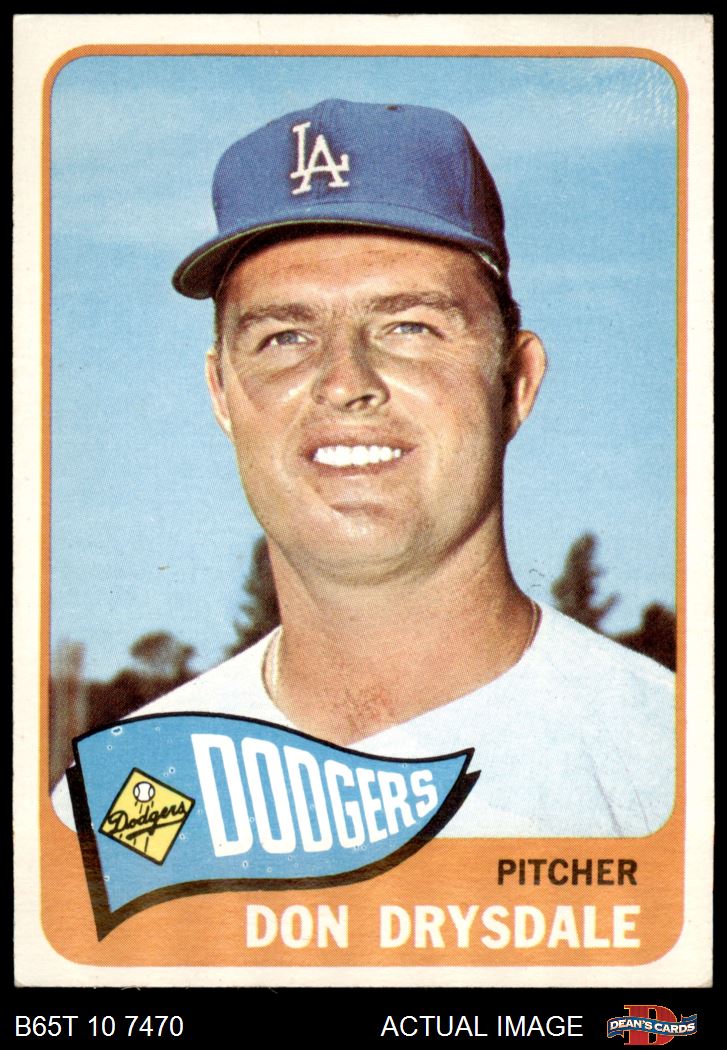 1959 Topps #387 Don Drysdale Los Angeles Dodgers Baseball Card Ex Nice