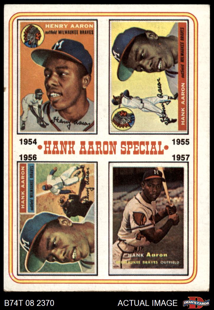 1974 HANK AARON SPECIAL Atlanta Braves Original Vintage Topps 