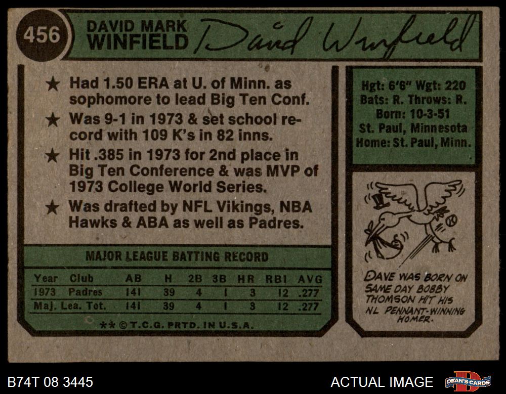 1993 Topps - Dave Winfield #131 (DH / Outfielder) Elected …