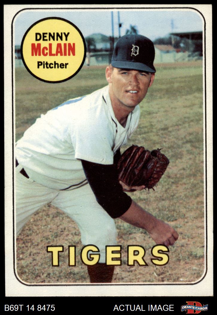  1969 Topps # 433 All-Star Denny McLain Detroit Tigers (Baseball  Card) EX Tigers : Collectibles & Fine Art