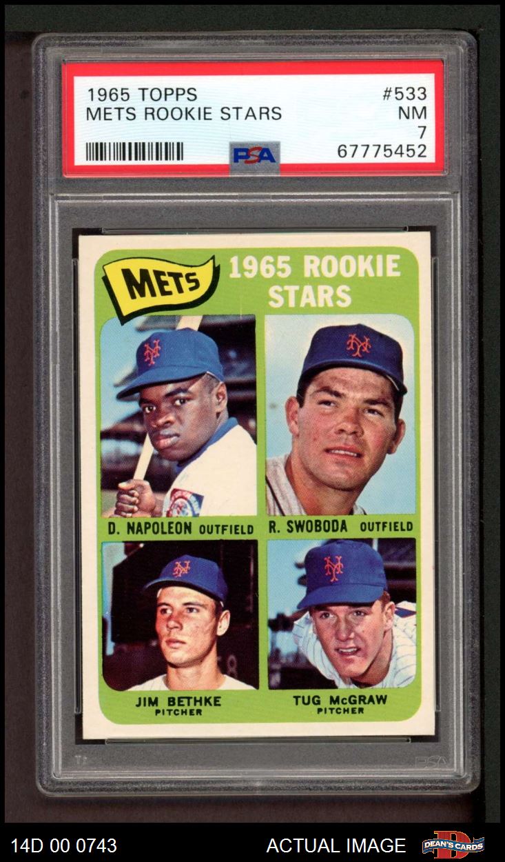1965 Topps #533 Mets Rookies Tug McGraw / Ron Swoboda / Jim Bethke / Dan  Napoleon