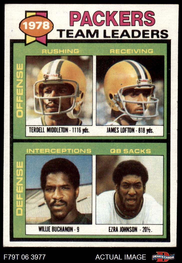 1979 Topps #407 - Terdell Middleton / James Lofton / Willie Buchanon ...