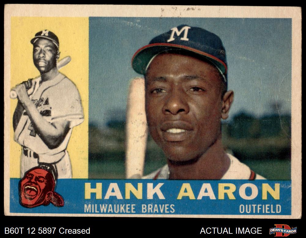 Mavin  1960 TOPPS HANK AARON BASEBALL CARD #300 VG No Creases! NICE!