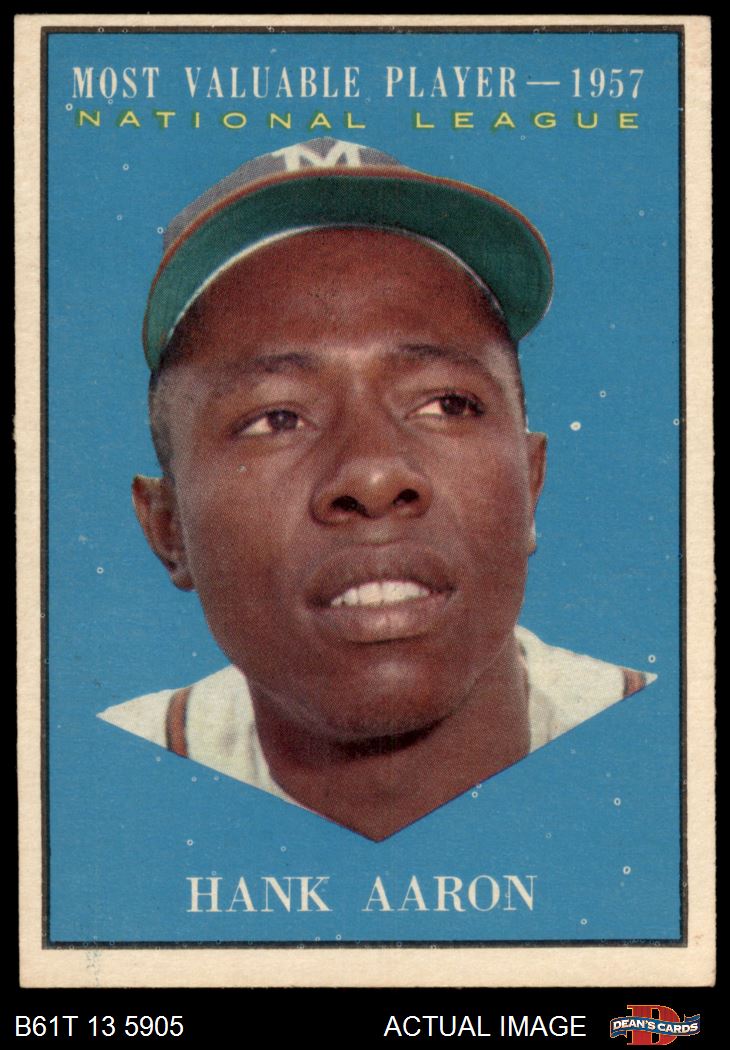 1961 Topps #484 Most Valuable Player Hank Aaron