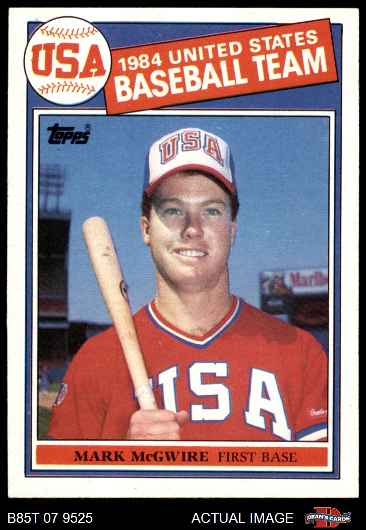 1985 TOPPS BASEBALL MARK MCGWIRE UNITED STATES BASEBALL TEAM