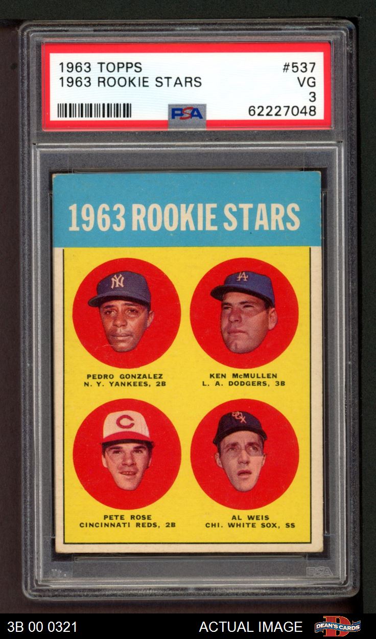 1963 Topps Pete Rose - 1963 Rookie Stars #537 PSA Mint 9.