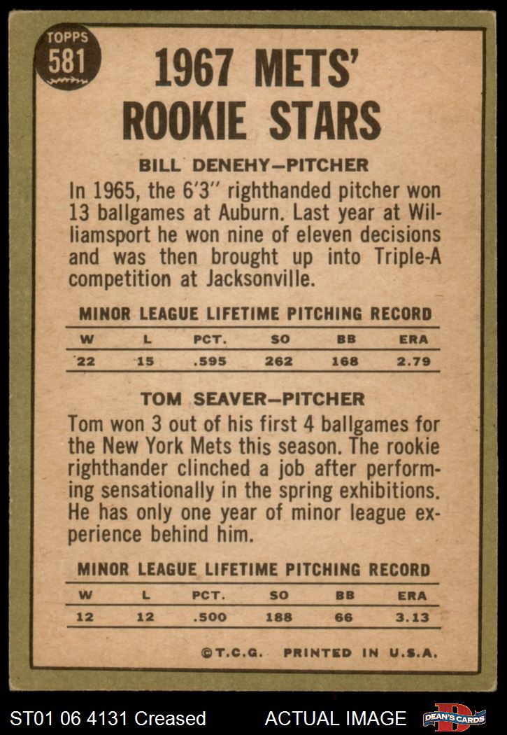 OTD in 1967: Tom Seaver Named NL Rookie of the Year - Metsmerized Online