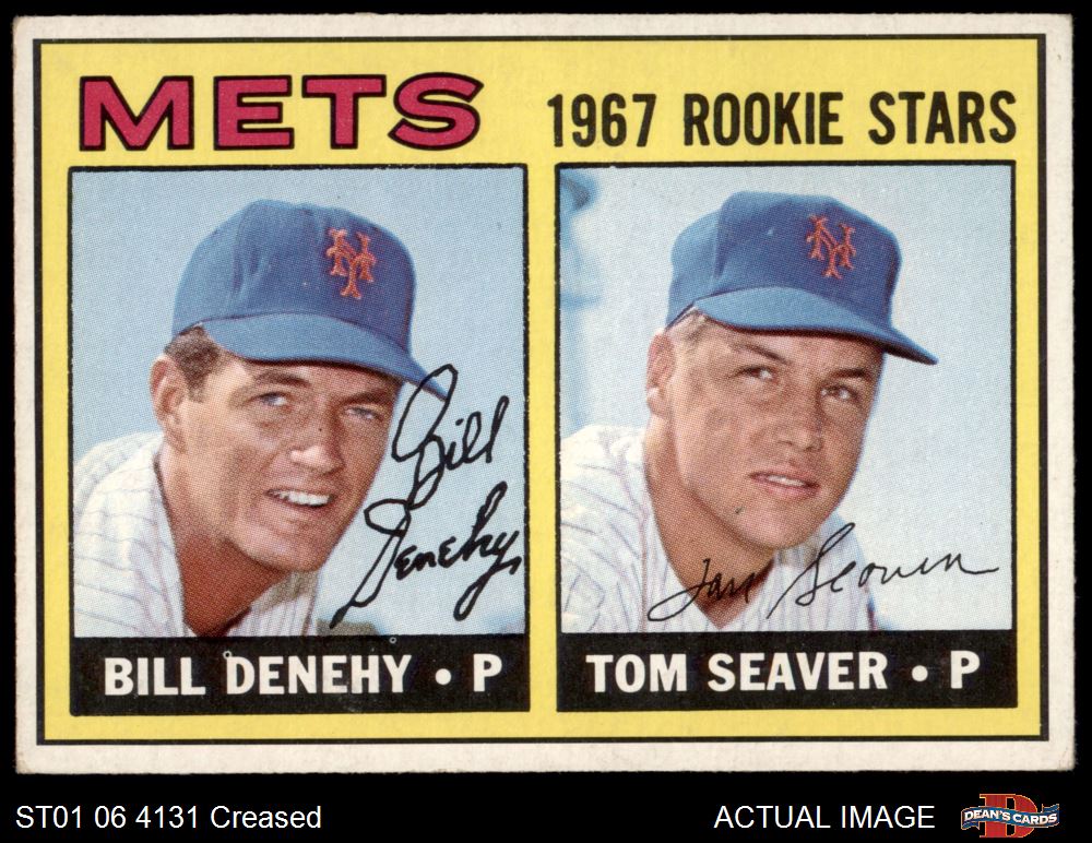 1967 TOPPS #581 TOM SEAVER Rookie Reprint - New York Mets Hall of Fame –