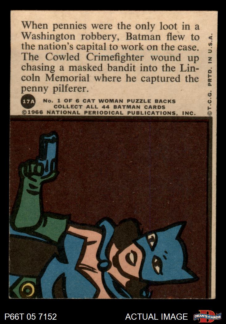 Topps 1966 authentic Batman Card, Link to Lincoln