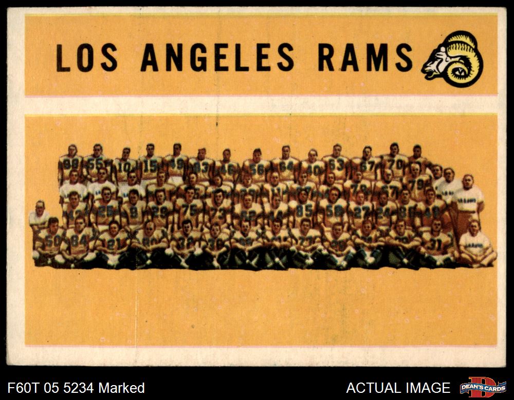 1960 Topps #71 Rams Team Checklist 1.5 - FAIR