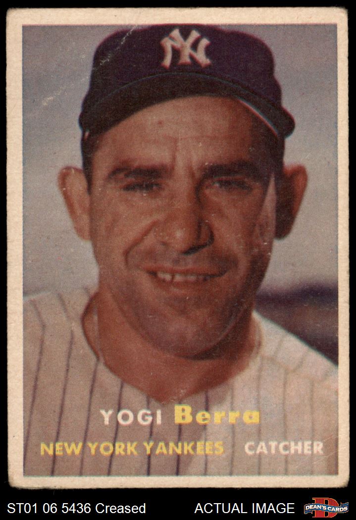 1957 Topps #2 Yogi Berra Yankees HOF 1 - POOR - Picture 6 of 13