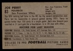 1952 Bowman Large #83  Joe Perry  Back Thumbnail