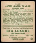 1933 Goudey #152  Zack Taylor  Back Thumbnail