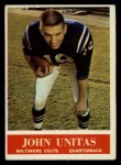 1964 Philadelphia #12  Johnny Unitas  Front Thumbnail