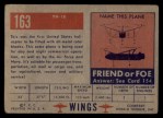 1952 Topps Wings #163   YH-18 Back Thumbnail