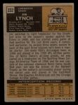 1971 Topps #232  Jim Lynch  Back Thumbnail