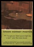 1966 Donruss Green Hornet #18   I've Got you! Stand Up and Fight Like a Man Back Thumbnail