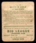 1933 Goudey #100  George Uhle  Back Thumbnail