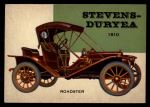 1954 Topps World on Wheels #125   Stevens-Duryea Roadster 1910 Front Thumbnail