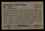 1952 Bowman Small #84  Raymond Parker  Back Thumbnail
