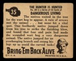 1950 Topps Bring Em Back Alive #35   Hunter Is Hunted Back Thumbnail