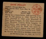 1950 Bowman #127  Dave Philley  Back Thumbnail