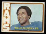 1972 Topps #62  Willie Ellison  Front Thumbnail
