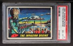 1962 Topps / Bubbles Inc Mars Attacks #1 The Invasion Begins Front Thumbnail