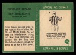 1966 Philadelphia #52   -  Ernie Green / Gary Collins Cleveland Browns Back Thumbnail