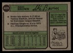 1974 Topps #409  Ike Brown  Back Thumbnail