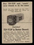 1947 Tip Top Bread Tommy Henrich Back Thumbnail