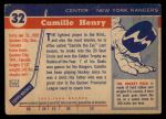 1954 Topps #32  Camille Henry  Back Thumbnail