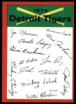 1974 Topps Red Team Checklist   Tigers Team Checklist Front Thumbnail