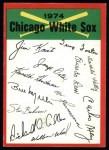 1974 Topps Red Team Checklist   White Sox Team Checklist Front Thumbnail