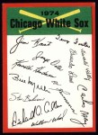 1974 Topps Red Team Checklist   White Sox Team Checklist Front Thumbnail