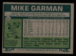 1977 Topps #302 Mike Garman Back Thumbnail