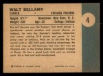 1961 Fleer #4 Walt Bellamy Back Thumbnail