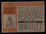 1972 Topps #27  Keith McCreary  Back Thumbnail