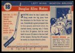 1954 Topps #18  Doug Mohns  Back Thumbnail