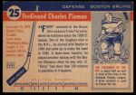 1954 Topps #25  Fern Flaman  Back Thumbnail